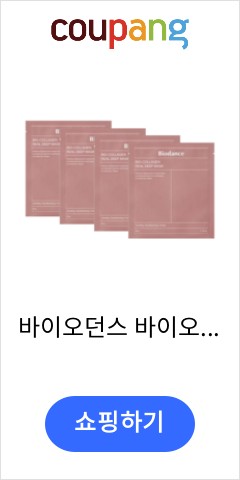 바이오던스 바이오 콜라겐 리얼 딥 마스크 수면마스크팩 하이드로겔 모공케어, 4매입, 1개